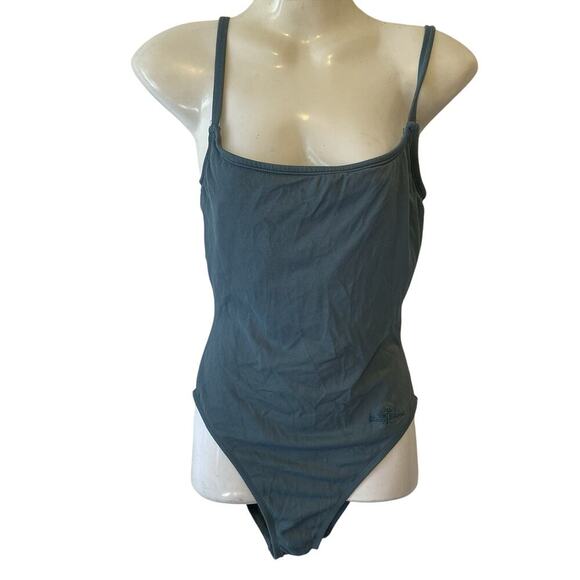 TOMMY BAHAMA Island Zone One-Piece Swimsuit 12 OliveGreen Built In Bra 1/2 Back - Picture 1 of 9